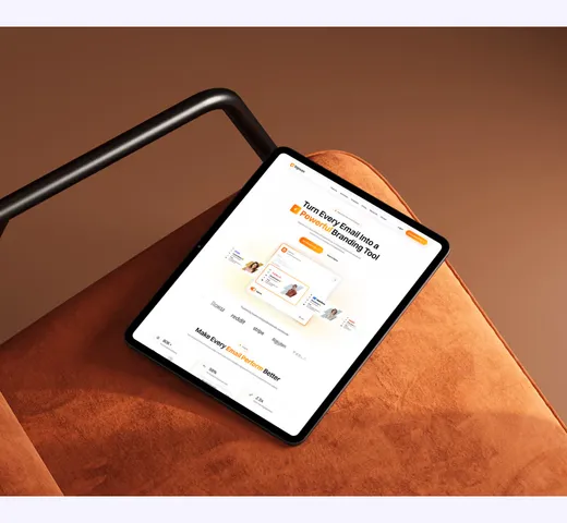 The Signvex website on a tablet.