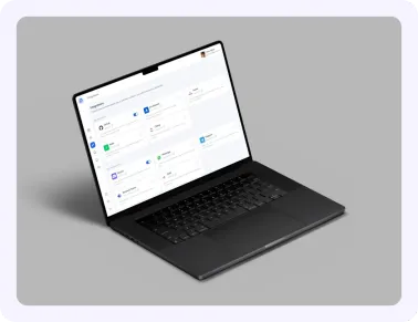 Stockly integrations settings on a black laptop.